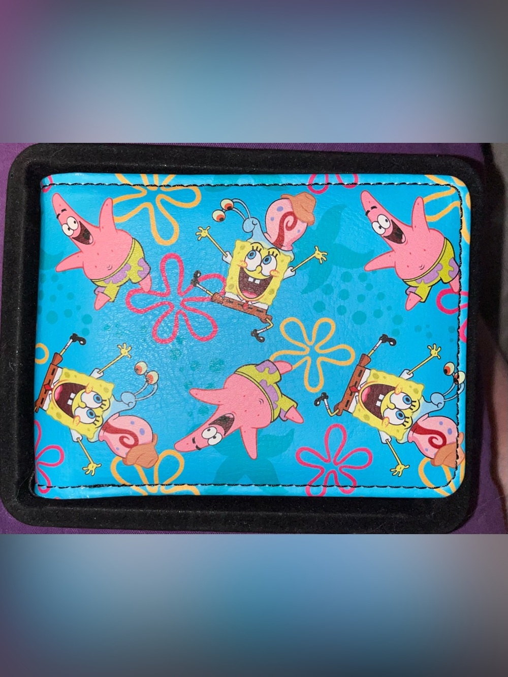 SpongeBob SquarePants Blue Patterned Wallet NWOT